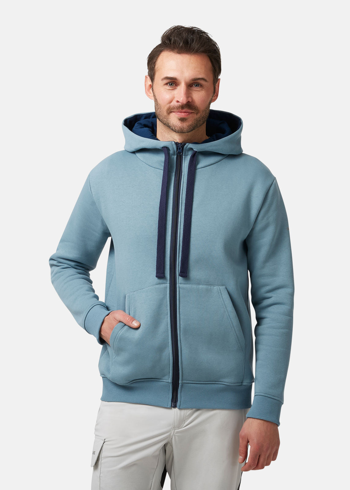 Unisex Hoodie-Jacke "Lerici" aus Bio-Baumwolle Hoodie Crazy4Sailing Bluegrey