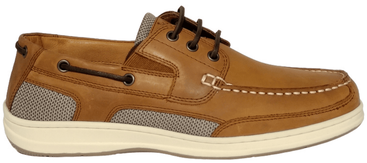 BluePort Atlantic Segelschuh Bootsschuh Blueport Maluchi Tan