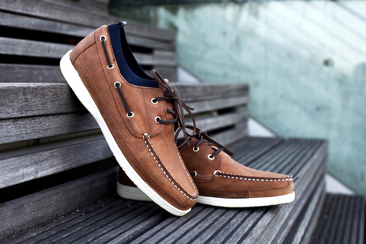 BluePort Prolite Skip Segelschuh Bootsschuh Blueport Tan / Navy