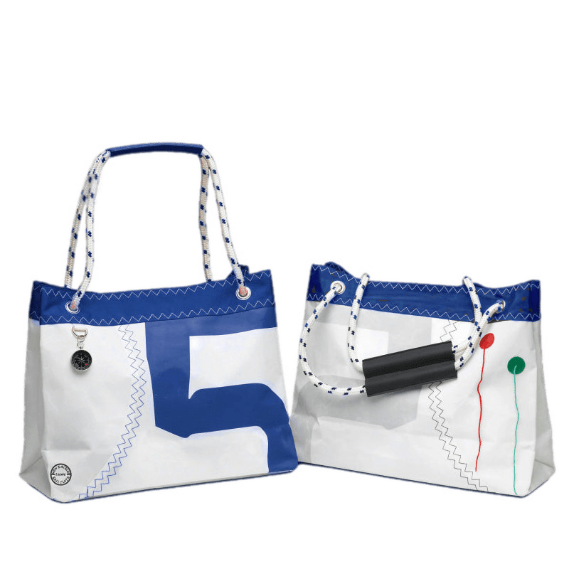 Sea Wave Einkaufsstasche mit Tau Segeltuchtasche Segeltuchtasche