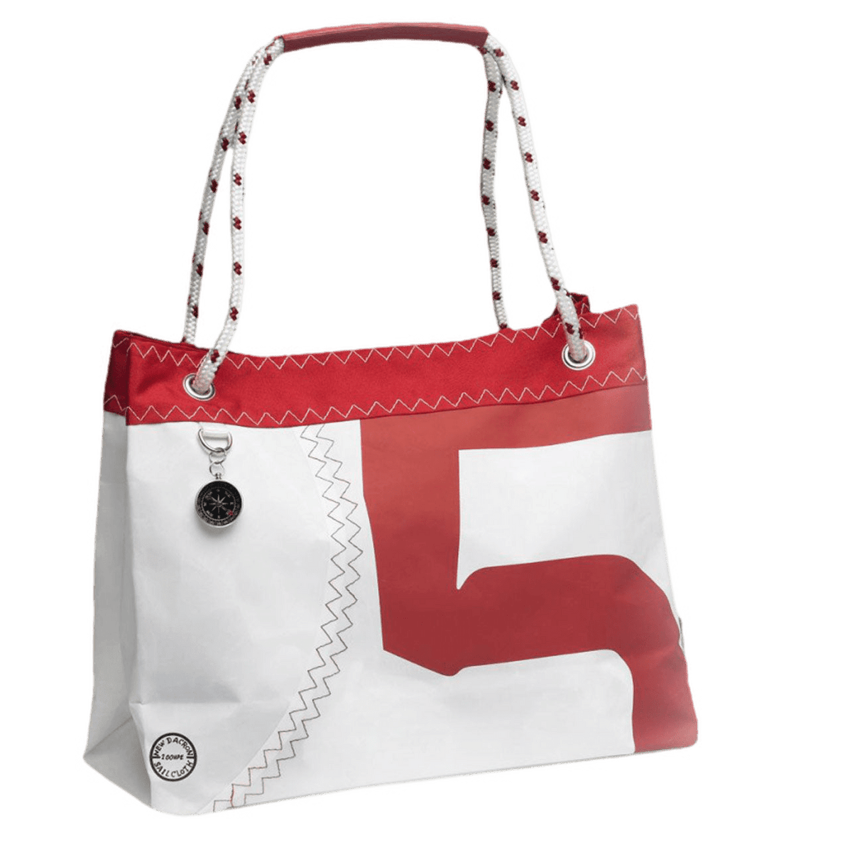 Sea Wave Einkaufsstasche mit Tau Segeltuchtasche Segeltuchtasche Rot