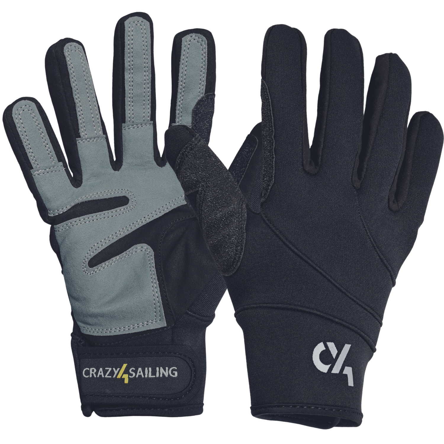 Zeilhandschoenen 900 neopreen 1 mm 2 vingers vrij zwart