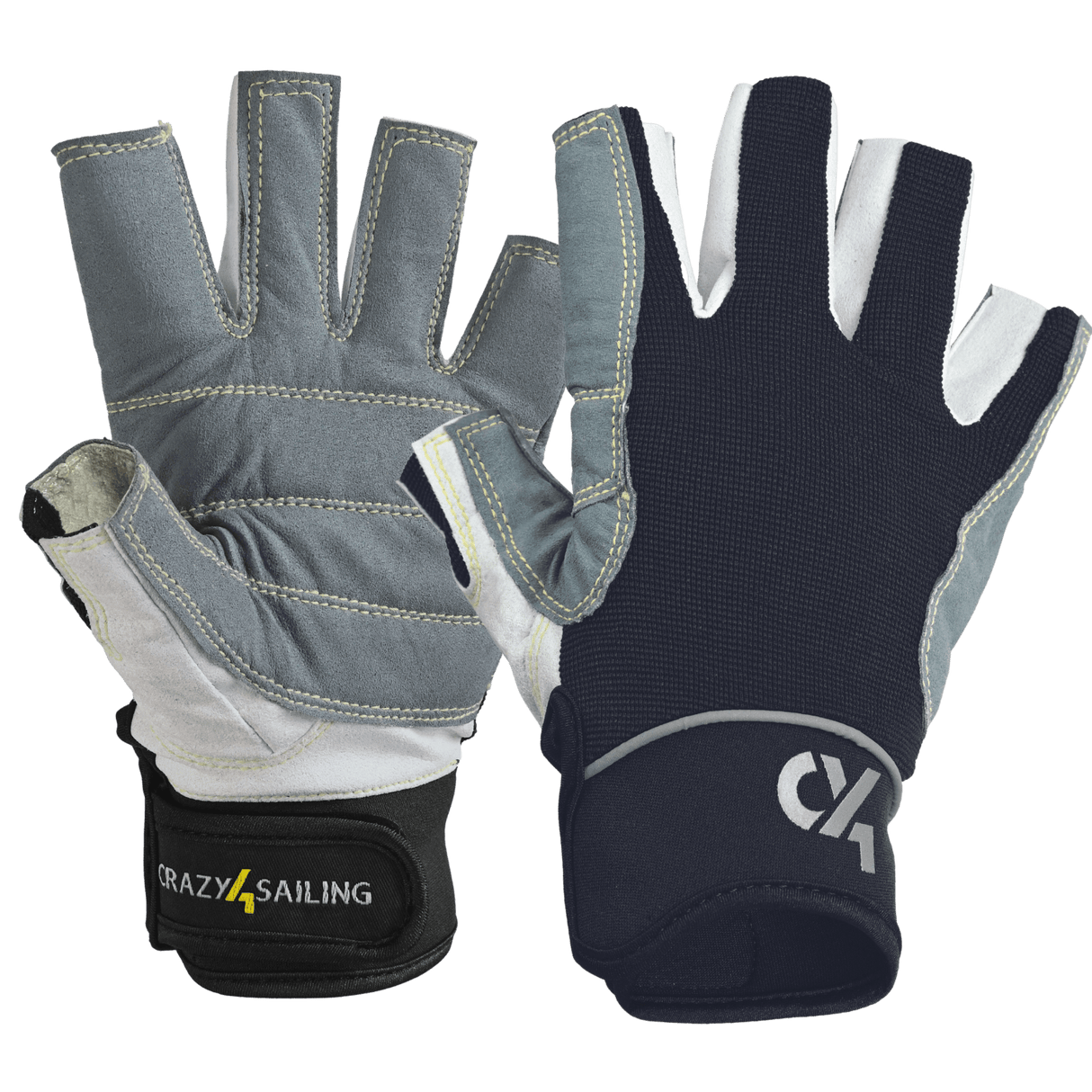 Segelhandschuhe Racing Handschuhe Crazy4Sailing Schwarz