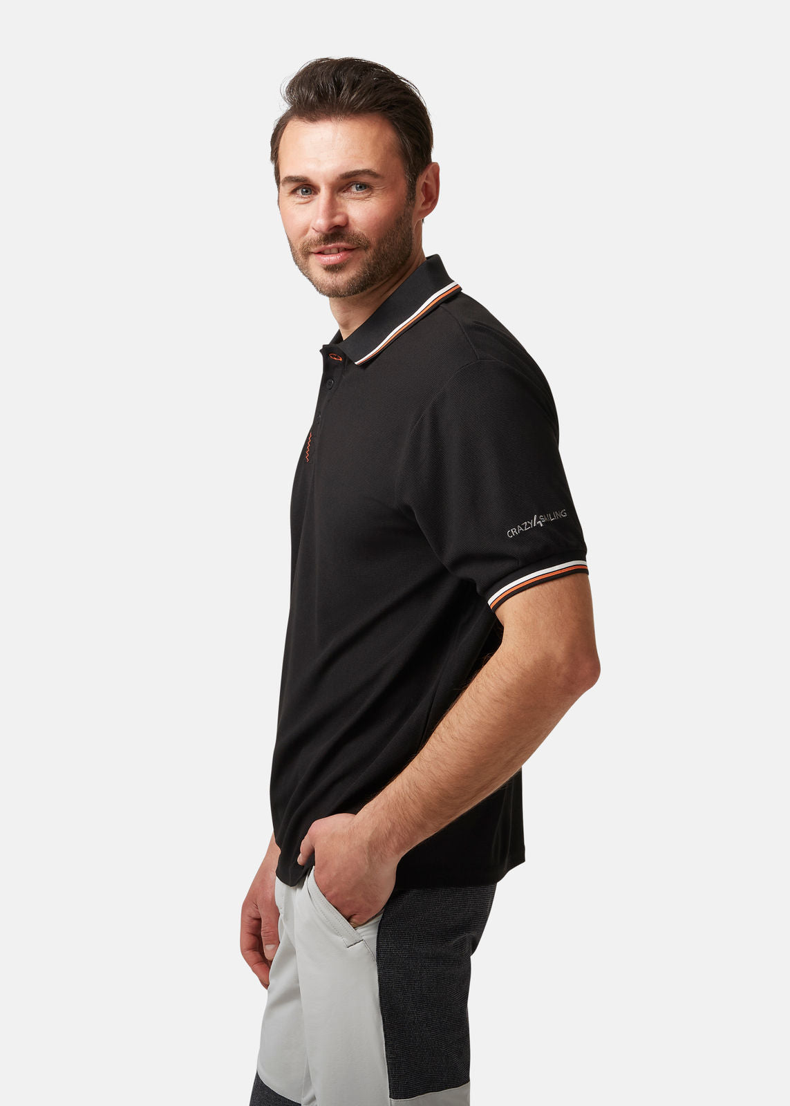 Polo Shirt Sport Polo Shirt Crazy4Sailing Schwarz