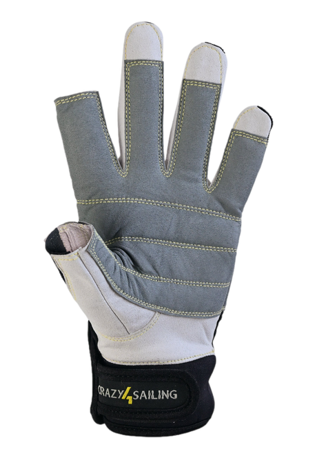 Unisex sailing gloves offshore black