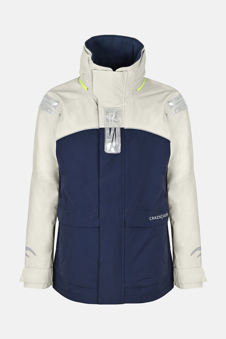 Damen Bergen II Offshore Segeljacke Extra-Weit Jacken Crazy4Sailing Silber / Navy
